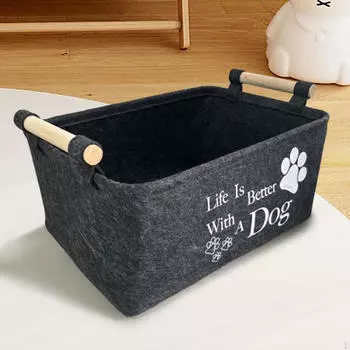 Органайзер для игрушек для домашних животных, складная многофункциональная корзина для щенков, войлочные контейнеры