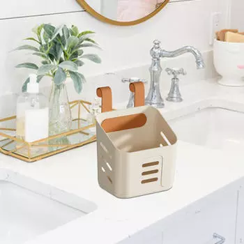 Органайзер для корзин, многоразовый крючок, подвесная корзина для хранения, для перил, кладовой, офиса S жёлтый