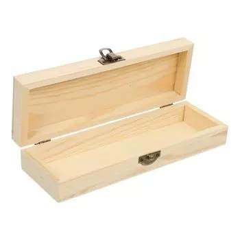 Органайзер для косметики Деревянный пенал Неокрашенный деревянный ящик для хранения Канцелярские принадлежности Школьные принадлежности Style B