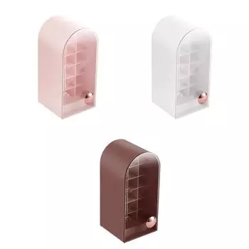 Органайзер для косметики, органайзер для хранения помад с крышкой, пылезащитный, водонепроницаемый, держатель для помады, чехол для туалетного столика красный