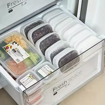 Органайзер для кухни для еды, снижающей жирность, для хранения в холодильнике, подупаковка для ланч-бокса, многоразовая морозильная коробка, кухонные принадлежности, контроль порций, удобный, 1 шт. 280ML