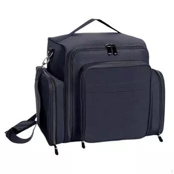 Органайзер для лака для ногтей, прочный дорожный ящик для хранения, вмещает 60 флаконов с 2 съемными сумками для женщин