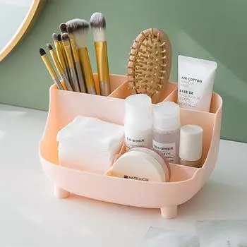 Органайзер для макияжа, регулируемая коробка для хранения карандашей для бровей, помады, подводки для глаз, коробка для хранения, подставка, держатель, органайзер для ювелирных изделий белый