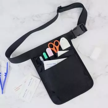 Органайзер для медицинских принадлежностей, поясная сумка для медсестры, медицинская сумка-органайзер, поясная сумка для инструментов, сумка через плечо для ножниц Medica чёрный