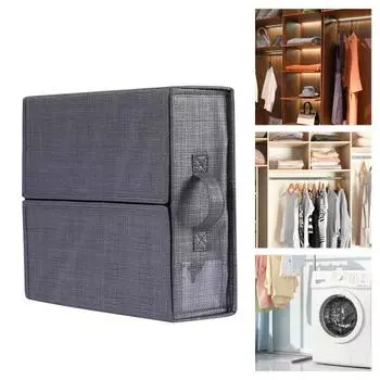 Органайзер для нижнего белья, бюстгальтера, ящик для хранения с ручкой-молнией, большой вместимости, складной, пылезащитный, органайзер для одежды A чёрный