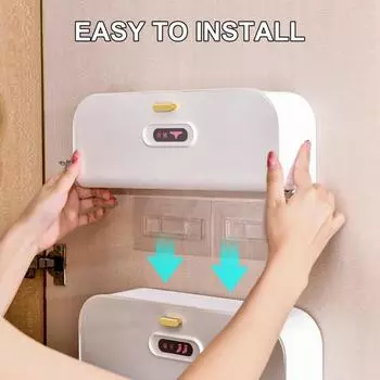 Органайзер для нижнего белья и носков Пылезащитный Влагостойкий Гальванизированная ручка Настенный отсек для хранения Аксессуары для гардероба 1pc