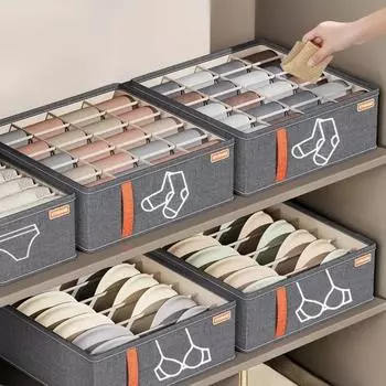 Органайзер для носков, ящик для хранения нижнего белья, ящик для одежды, органайзер для одежды, галстуков, органайзер для одежды, разделитель шкафа 7 grids