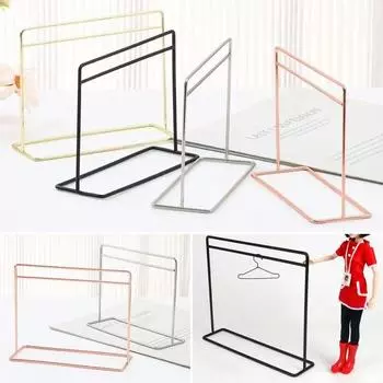 Органайзер для одежды Миниатюрные вешалки Дисплей Стенд Кукольный домик Стойка для одежды Игровой домик Rose gold-15x12cm