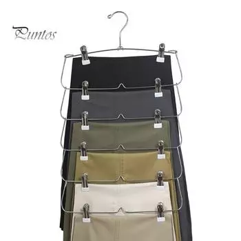 Органайзер для одежды, вешалка для одежды, прочный несущий нержавеющий многоярусный органайзер для шкафа с поворотным на 360 градусов крючком чёрный