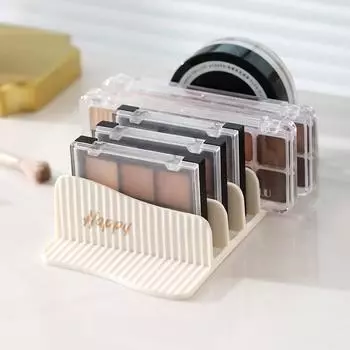 Органайзер для палитры теней для век, лоток для хранения пудры, стойка для косметики, инструменты для макияжа, отсек-держатель для женщин, органайзер для макияжа белый