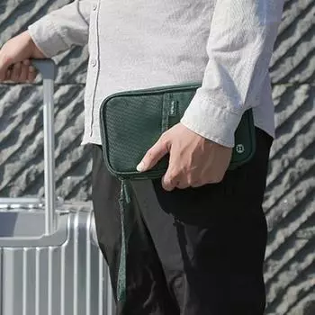 Органайзер для паспортов, противоугонный дорожный аксессуар, легкий доступ, удостоверение личности, банковская карта, чехол для документов, портативное хранилище, экономия места зелёный