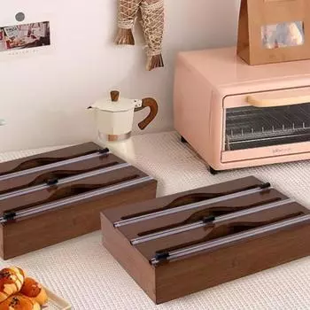 Органайзер для пищевой пленки с резаком, коробка для резки фольги, кухонный органайзер для ящиков рабочего стола с возможностью крепления на стену