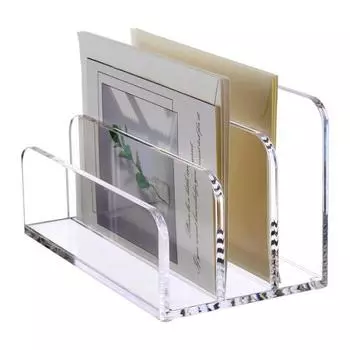 Органайзер для почты, держатель для писем, 3 отделения, высокопрочный прозрачный вертикальный сортировщик файлов, настольный органайзер, офисные принадлежности прозрачный