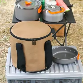 Органайзер для посуды, большая емкость, утолщенная водонепроницаемая зашифрованная ткань Оксфорд, застежка на ленту, сумка для посуды для улицы M