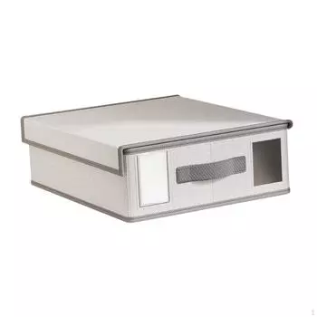 Органайзер для простыней, контейнер для хранения с ручкой, складной, для хранения постельного белья Light Gray