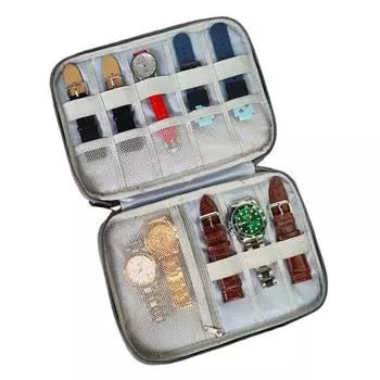 Органайзер для ремешка для часов, многофункциональная водонепроницаемая ткань Оксфорд, большая вместительная сумка для хранения ремешка для умных часов для путешествий серый