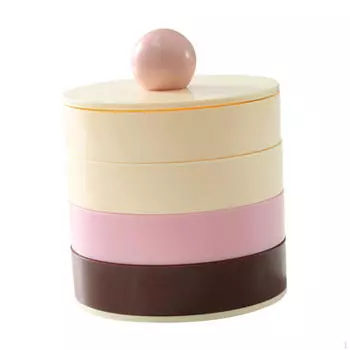 Органайзер для сережек с вращающимся дизайном, поднос для украшений для комода и подарков Pink Ball