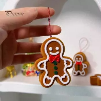 Органайзер для шкатулок с мягкой подкладкой, рождественский пряничный человечек, коробка для хранения обручальных колец, мини-дорожная шкатулка для украшений жёлтый