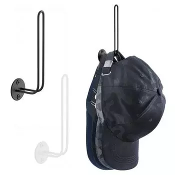 Органайзер для шляп для бейсболок, держатель для шляп L-образная вешалка для шляп для настенного шкафа, двери спальни, органайзер для хранения бейсбольных кепок One Size белый