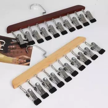 Органайзер для шляп с 10 зажимами, противоскользящая вешалка для одежды, держатель для шарфа, зажим для галстука, сушилка для носков, держатель для витрины для шапок