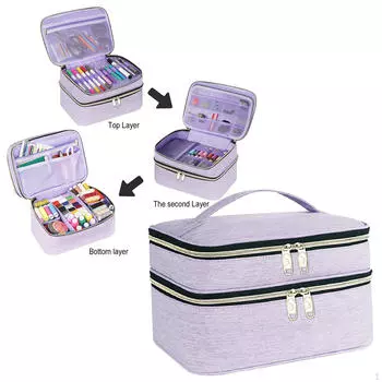 Органайзер для швейных принадлежностей, двухслойный, портативный, для инструментов