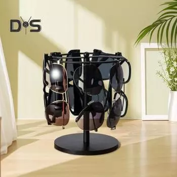 Органайзер для солнцезащитных очков, металлическая стойка для хранения с устойчивым основанием, простая сборка, настольный органайзер для очков золотистый