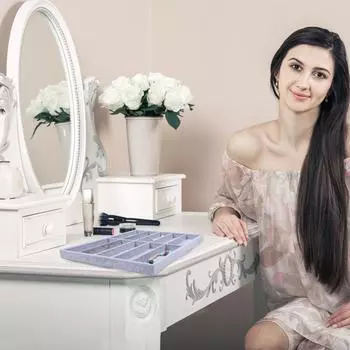 Органайзер для солнцезащитных очков, подносы для солнцезащитных очков, 10 ячеек, бархатный поднос для очков серый