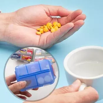 Органайзер для таблеток с 147 этикетками «сделай сам», 10 отделений, большая вместимость, прозрачный карман, аптека, дорожная капсула, коробка для хранения планшетов, контейнер, чехол темно-коричневого