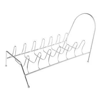 Органайзер для тарелок на 8 слотов, хромированные полки для посуды, сушилка для столешницы