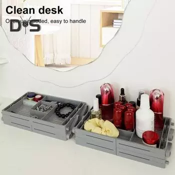 Органайзер для ювелирных изделий, многослойный лоток с ящиками, большая вместимость, многоцелевой, регулируемый, расширяемый, для хранения колец и ожерелий Dual Layer