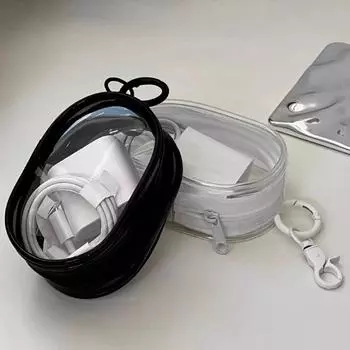 Органайзер для ювелирных изделий, прозрачная коробка для хранения, загадочная коробка, пластиковая коробка, милая кукла, сумка, организация с брелком, пылезащитный чехол чёрный