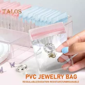 Органайзер для ювелирных изделий с 40 мешками для хранения, большой емкости, пыленепроницаемый, прозрачный, дорожный футляр для ювелирных изделий, сережек, колец, ожерелий 1 Set