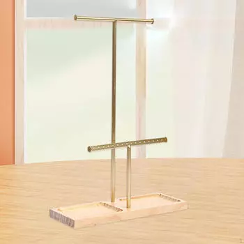 Органайзер для ювелирных изделий, стойка для демонстрации, устойчивый держатель для ожерелий и сережек из базового металла белый