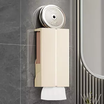 Органайзер для ванной комнаты, держатель для салфеток, настенное крепление, подвесное хранилище для салфеток для лица белый