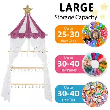 Органайзер для волос, держатель для повязки на голову, форма палатки, шпилька для волос, стеллаж для хранения веревки