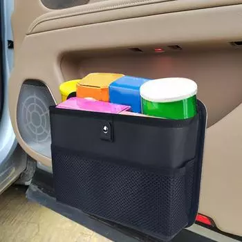 Органайзер для заднего сиденья автомобиля из искусственной кожи, органайзеры и места для хранения мусора, автомобильный мусорный бак, органайзер для двери автомобиля