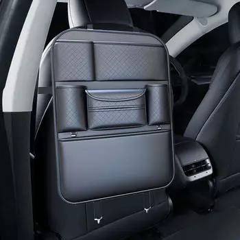 Органайзер для заднего сиденья автомобиля с несколькими отделениями и функцией подвешивания чёрный