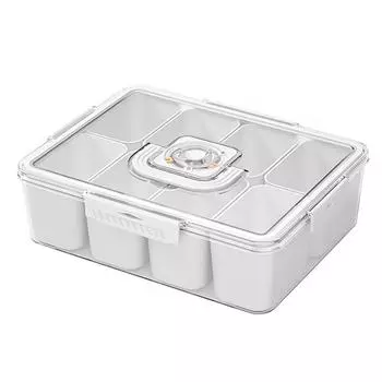 Органайзер для закусок, контейнер для хранения продуктов с прозрачной герметичной крышкой, холодильник, ящик для хранения фруктов, специй, закусок, хранения продуктов