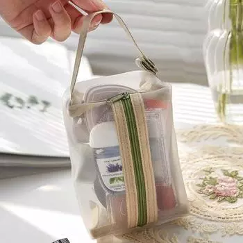 Органайзер Косметичка Прочная косметичка Сумочка Косметички Косметичка Сетчатая пряжа Сумка S зелёный