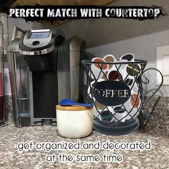 Органайзер в виде кофейных капсул, устойчивый к коррозии в винтажном стиле, с ручкой, корзина для фруктов, настольный органайзер