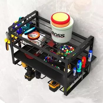 Органайзеры для инструментов Электродрель Гаражные полки для хранения Настенные полки для электроинструментов Мастерская Полки для хранения отверток Аксессуары чёрный