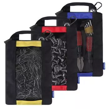 Органайзеры для инструментов ROCKTOL, 3 упаковки, сетчатый чехол для инструментов на окно, органайзер для гаечных ключей, сумка-органайзер для головок, сумки для инструментов на молнии