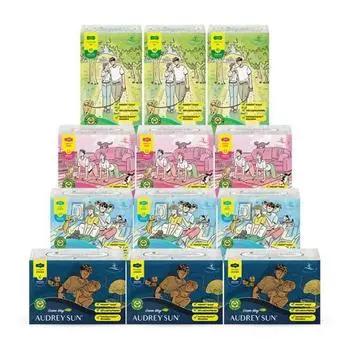 Органические гигиенические прокладки Audrey Sun Greenway 3 упаковки, 4 вида, выберите 1 (средние 12P/большие 10P/прокладки длинные 40P/ночные 6P),Корейские женские товары Greenway Large 10P x3