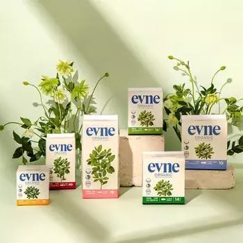 Органические хлопковые гигиенические салфетки Evene большой емкости 8 видов Выберите 1 (Гигиеническая прокладка, подкладка, ночная),Корейские женские товары