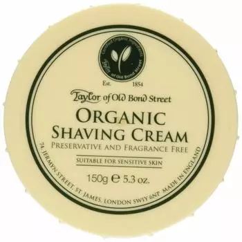 Органический крем для бритья Taylor of Old Bond Street 150 г, 1 упаковка
