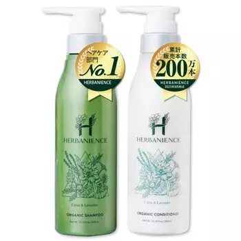 Органический шампунь-кондиционер Sakura no Mori Herbanience. Натуральная формула с аминокислотами и 100% без добавок силикона. (Цитрусовые и лавандовые)