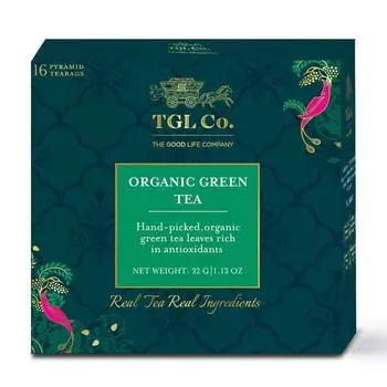 Органический зеленый чай (16 пак, 2 г), Organic Green Tea, TGL Co.