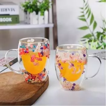 Органическое цветочное боросиликатное стекло 350 мл.