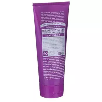 Органическое мыло для бритья Dr Bronners Lavender, 198,4 г, 7 унций, 7 унций_Лаванда, 1 штука