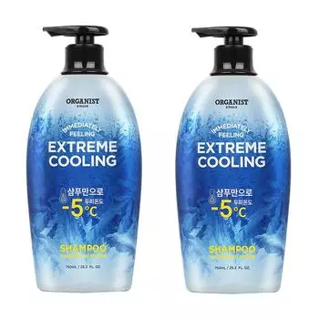 Organist Elastine Extreme Cooling Shampoo с ароматом мяты, 750 мл, 2 шт.